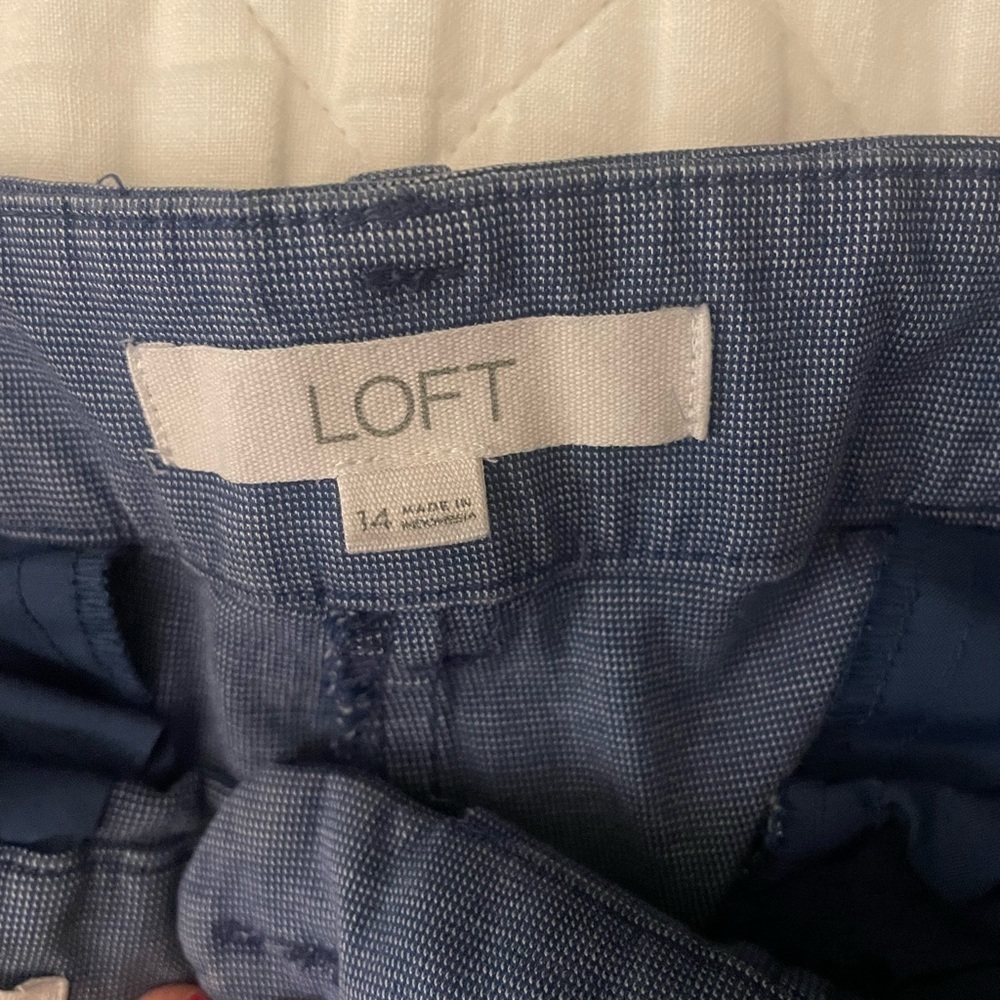 LOFT Blue Riviera Slim Cropped Pants - Picture 3 of 4
